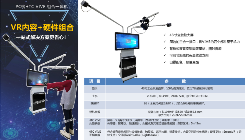 廣州壹傳誠VR PC端HTC VIVE組合一體機(jī)