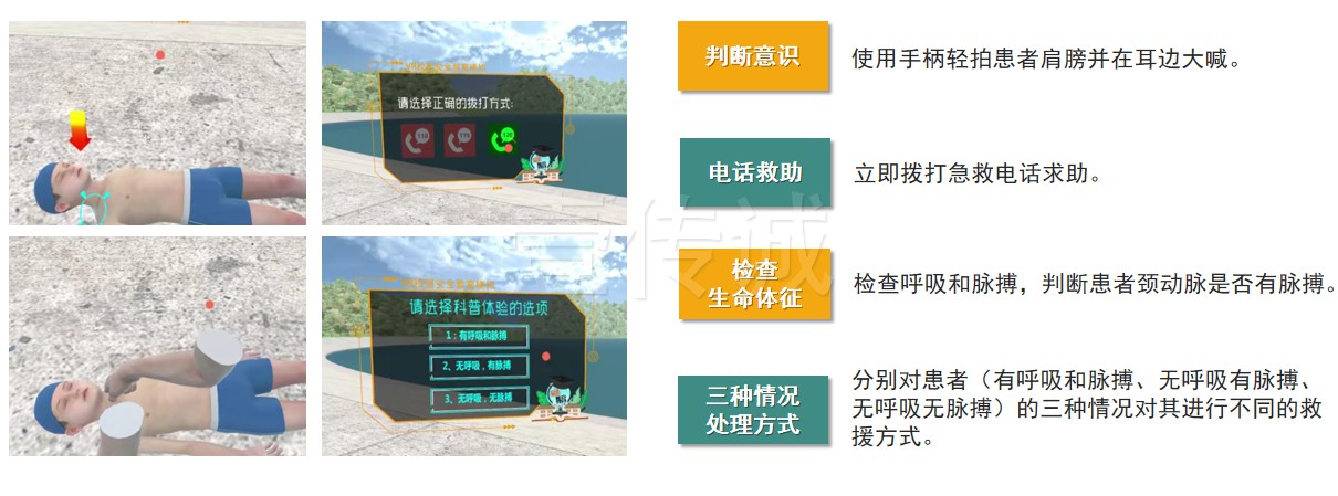 VR溺水救援模擬體驗